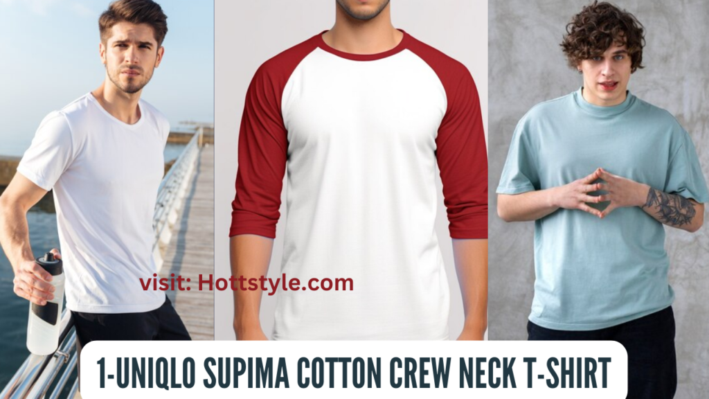 1-Uniqlo Supima Cotton Crew Neck T-Shirt: