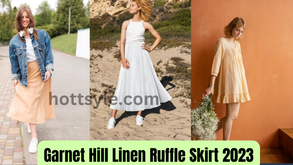 Garnet Hill Linen Ruffle Skirt