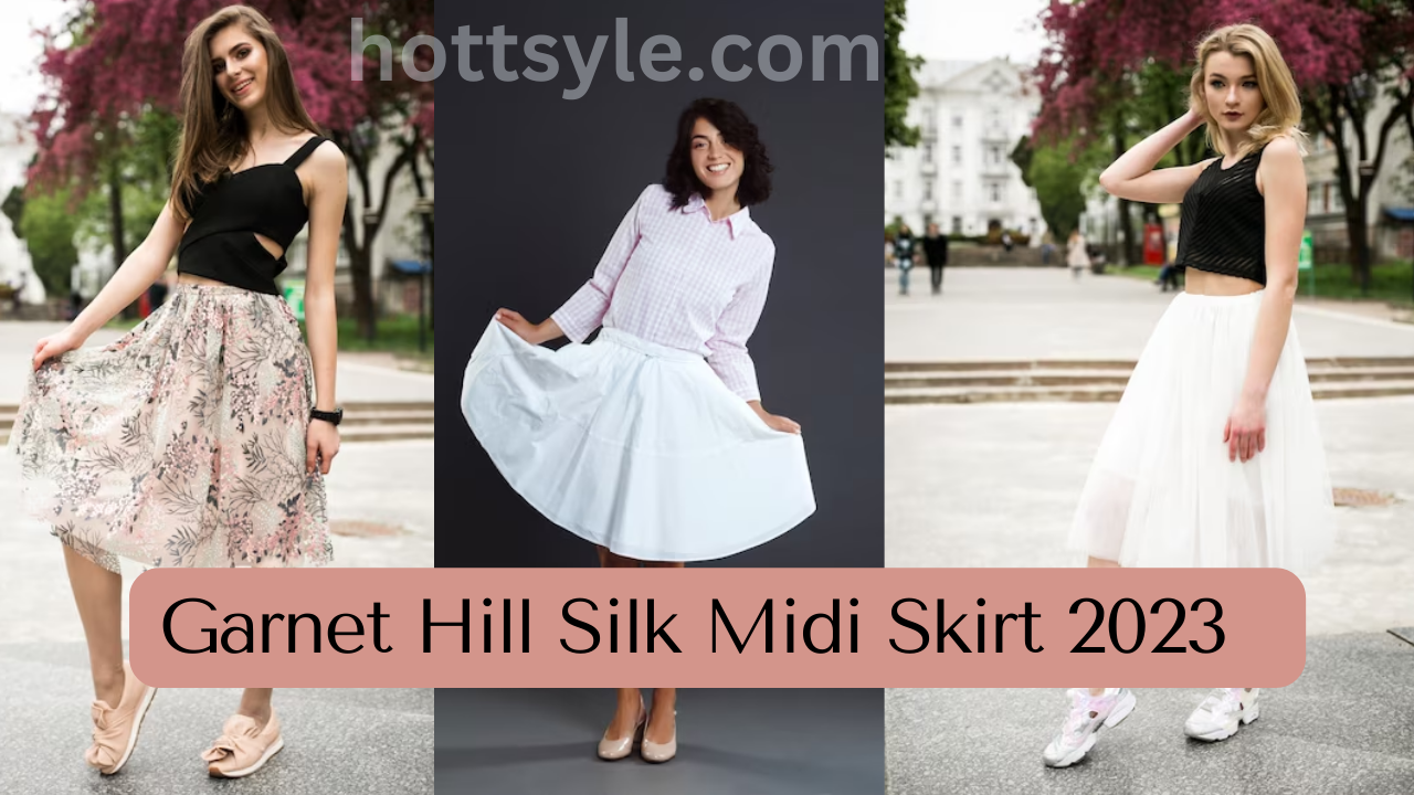 Garnet Hill Silk Midi Skirt