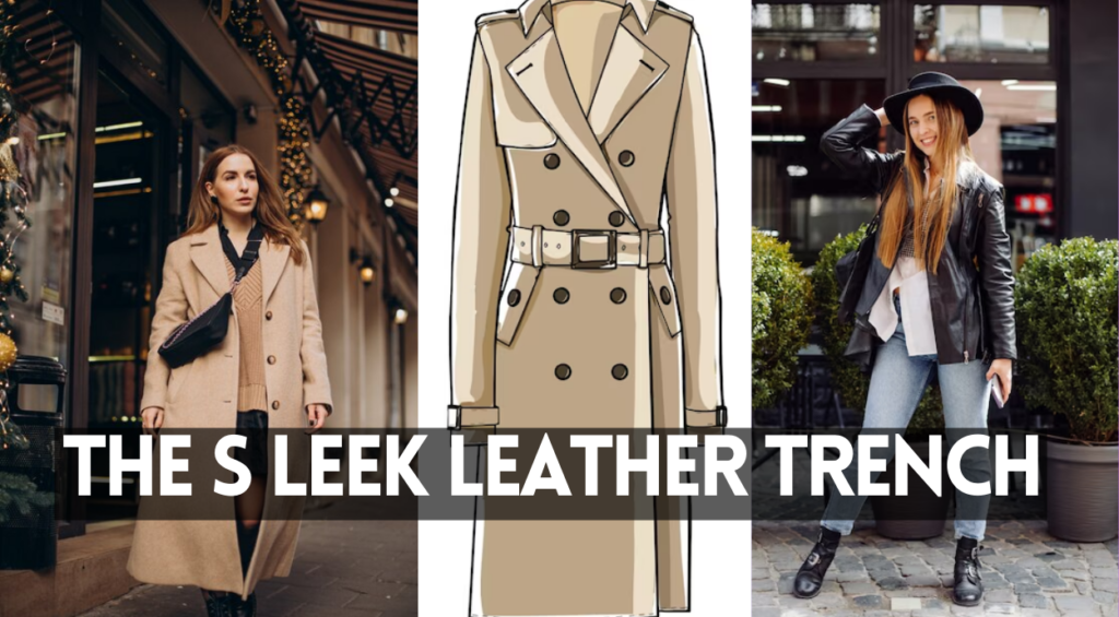3.The Sleek Leather Trench