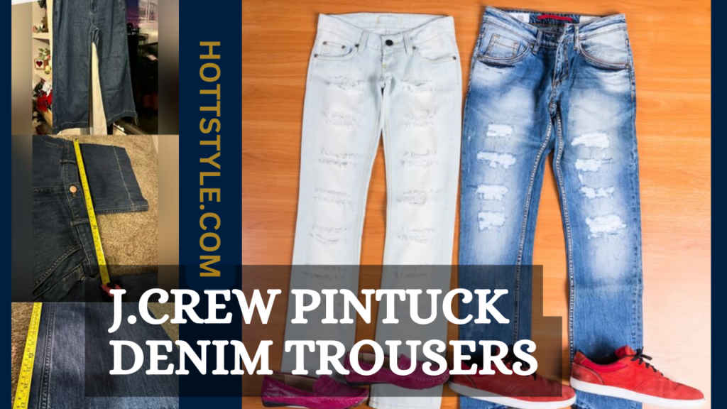 J.Crew Pintuck Denim Trousers 