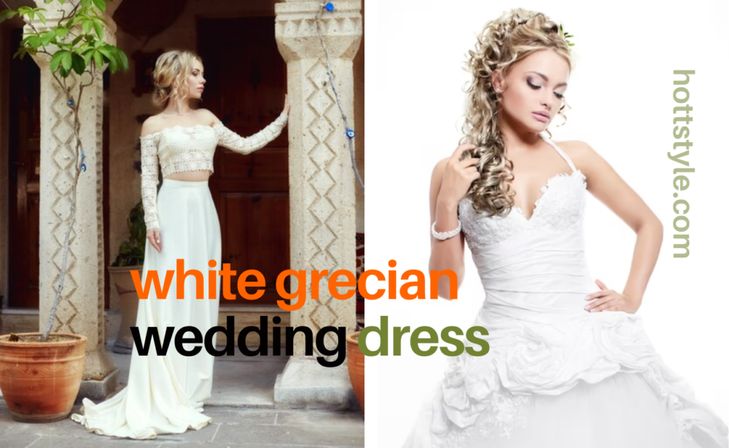 White Grecian Wedding Dress